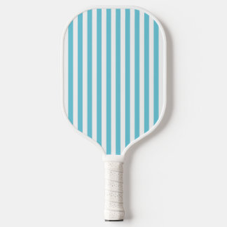 Klassische hellblaue und weiße vertikale Streifen Pickleball Schläger