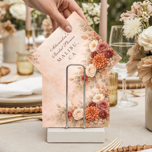 Klassische Herbst-Blumen-Brautparty Serviette (Von Creator hochgeladen)