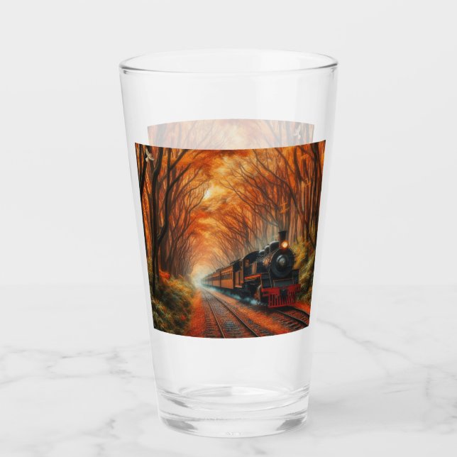 klassische Herbstbahn Glas (Vorderseite)