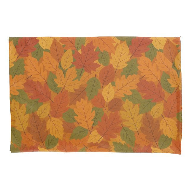 Klassische Herbstblätter gemustert Kissenbezug (Vorderseite)