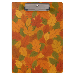 Klassische Herbstblätter gemustert Klemmbrett