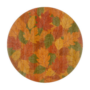 Klassische Herbstblätter gemustert Schneidebrett