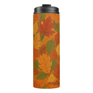 Klassische Herbstblätter gemustert Thermosbecher
