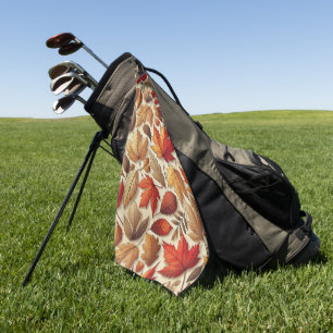 klassische Herbstblätter Golfhandtuch