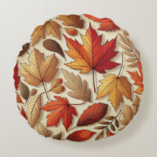 klassische Herbstblätter Rundes Kissen