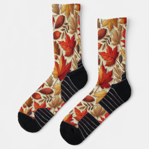 klassische Herbstblätter Socken