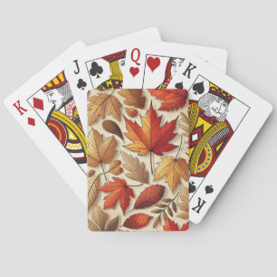 klassische Herbstblätter Spielkarten