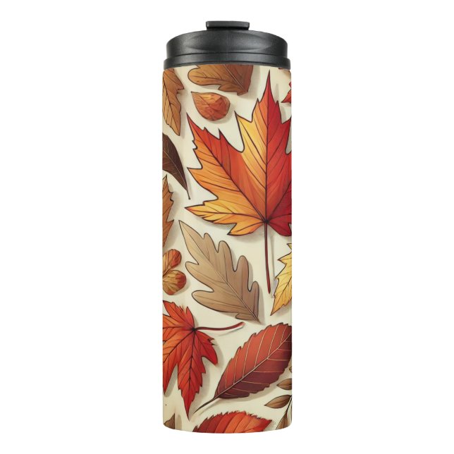 klassische Herbstblätter Thermosbecher (Vorderseite)