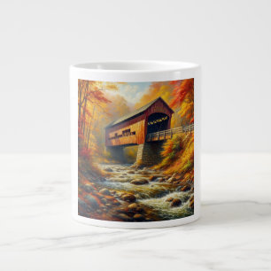 klassische Herbstbrücke Jumbo-Tasse