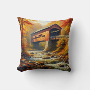 klassische Herbstbrücke Kissen