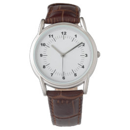 Klassische Herrenuhr mit braunem Lederarmband Armbanduhr