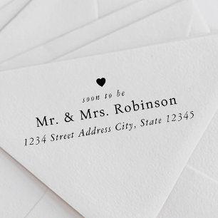Klassische Herz Hochzeit bald Mr. und Mrs. Permastempel