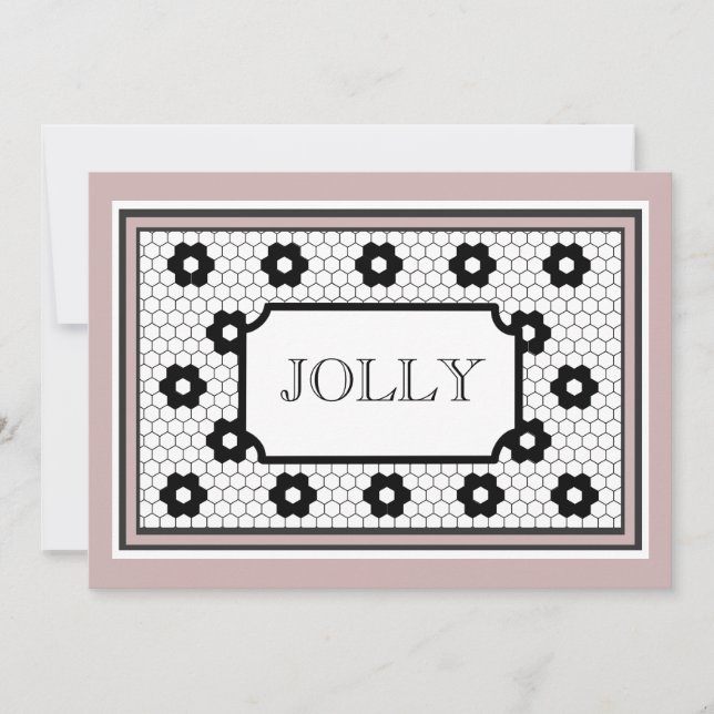 Klassische Hex Fliesendesign Jolly-Urlaubskarte Feiertagskarte (Vorderseite)