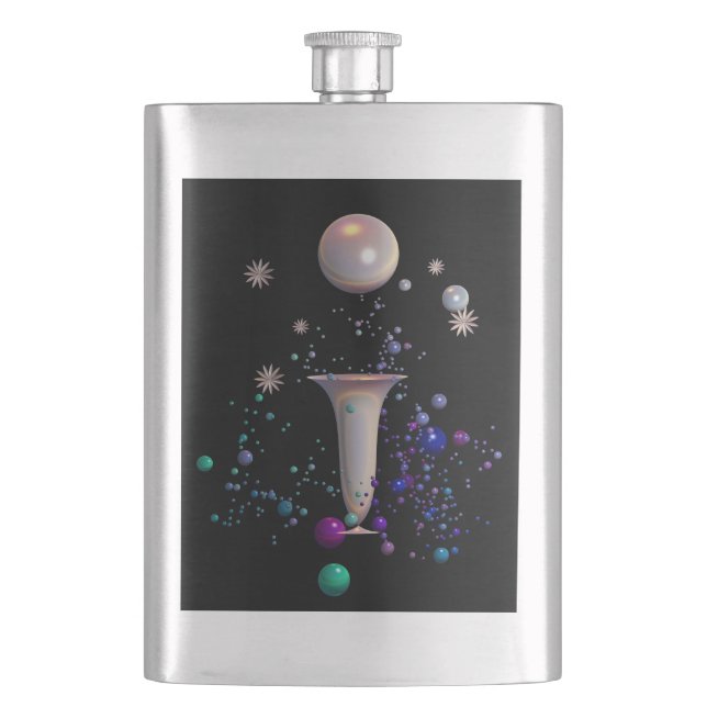 Klassische Hip Flasche aus kosmischer Symphonie Flachmann (Vorderseite)