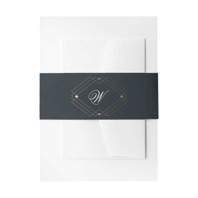 Klassische Hochzeit der Blaukalligraphie Einladungsbanderole (Vorderseite Beispiel)