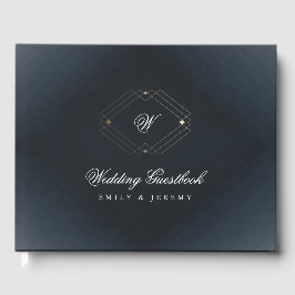 Klassische Hochzeit der Blaukalligraphie Gästebuch