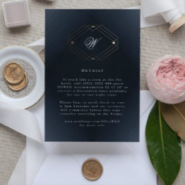 Klassische Hochzeit der Blaukalligraphie RSVP Karte