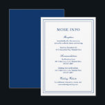 Klassische Hochzeit der Marine Begleitkarte<br><div class="desc">Klassische marineblaue Hochzeitszimmerkarte mit einem einfachen und minimalistischen Design mit Details,  umgeben von einer doppelten Grenze. Die Schriftart wechseln sich zwischen einem eleganten Drehbuch,  einer klassischen Serife und minimalistischen serifenlosen Schriftart ab. Diese Karte eignet sich hervorragend für eine feierliche Hochzeit.</div>