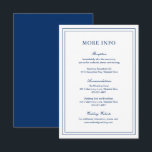 Klassische Hochzeit der Marine Begleitkarte<br><div class="desc">Klassische marineblaue Hochzeitszimmerkarte mit einem einfachen und minimalistischen Design mit Details,  umgeben von einer doppelten Grenze. Die Schriftart wechseln sich zwischen einem eleganten Drehbuch,  einer klassischen Serife und minimalistischen serifenlosen Schriftart ab. Diese Karte eignet sich hervorragend für eine feierliche Hochzeit.</div>