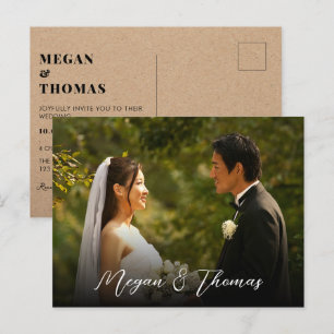 Klassische Hochzeit des Fotos Postkarte