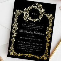 Klassische Hochzeit des Schwarzen Wappen in Gold M