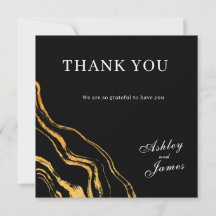 Klassische Hochzeit in Schwarz und Gold