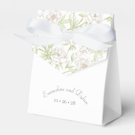 Klassische Hochzeit mit weißen Rosen Geschenkschachtel