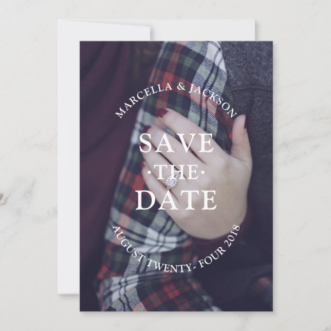 Klassische Hochzeit speichern das Datum Save The Date (Vorderseite)