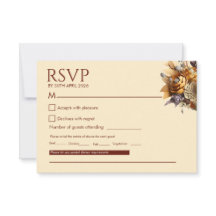 Klassische Hochzeits-RSVP-Karte mit Romantik-Motiv