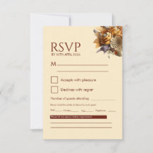 Klassische Hochzeits-RSVP-Karte mit Romantik-Motiv