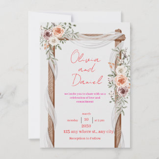 Klassische Hochzeitseinladung – Elegant und Zeitlo Einladung