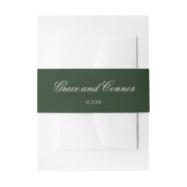Klassische Hochzeitseinladung für Braut und Groom Einladungsbanderole