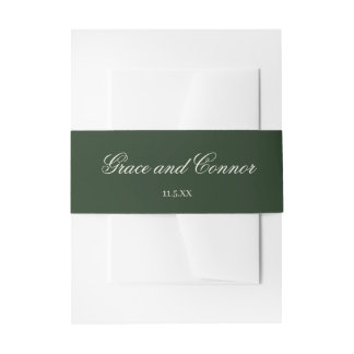 Klassische Hochzeitseinladung für Braut und Groom Einladungsbanderole
