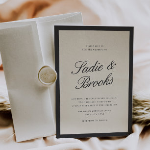 Klassische Hochzeitseinladung mit Schreibschrift Einladung