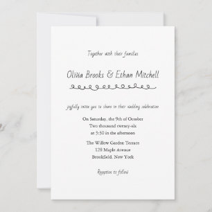 Klassische Hochzeitseinladung mit Typografie Einladung