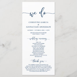 Klassische Hochzeitskarte Programm