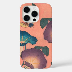 Klassische Hokusai-Kunst der rosa Biene und Blume iPhone 16 Pro Hülle