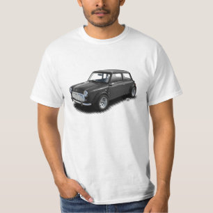 Klassische Holzkohlen-Miniauto auf weißem T - T-Shirt