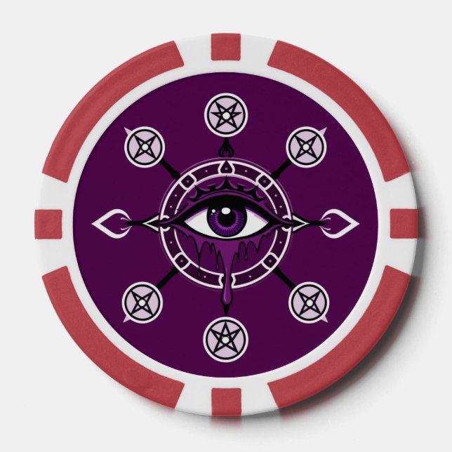 Klassische Horror-Spielkarten Pokerchips (Vorderseite)