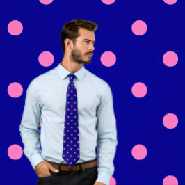 Klassische Hot Pink Polka Punkte auf der Krawatte 