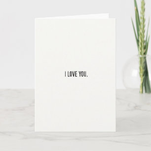 Klassische „Ich liebe dich“-Karte mit fettem Text Karte