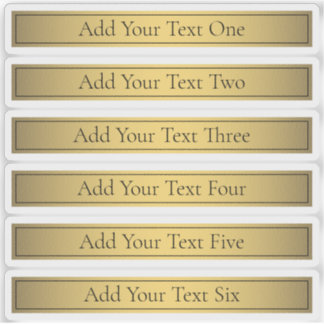 Klassische Imitate Gold 2 mit schwarzem Text Aufkleber