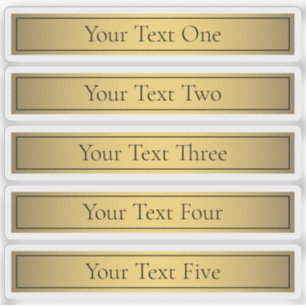 Klassische Imitate Gold v2 mit schwarzem Text Aufkleber