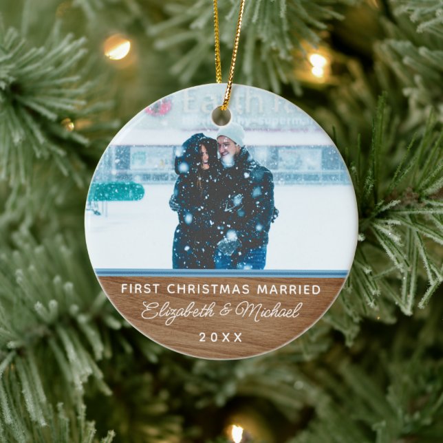 klassische Imitate Holz 1. Weihnachtsfeier Keramik Ornament (Baum)