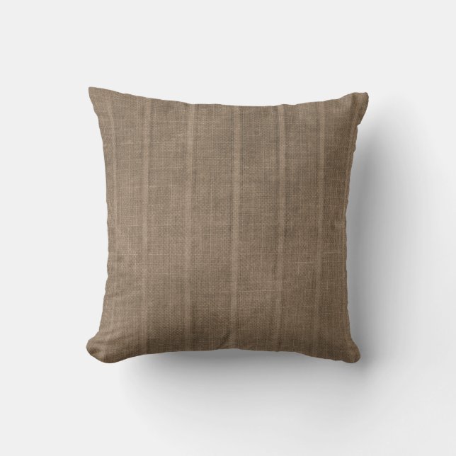 Klassische Imitate Linen Brown Kissen (Vorderseite)