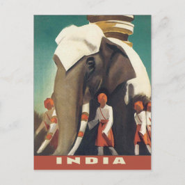Klassische Indische Vintage-Poster-Illustration Postkarte