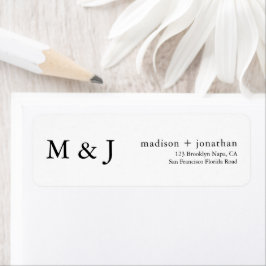 Klassische Initials Typografie Script-Rücksendeadr