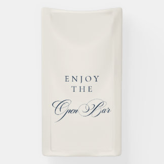 Klassische Ivory Blue Kalligrafie Hochzeits-Open-B Banner