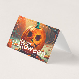 Klassische Jack-o-Lantern-Herbstwaldszene