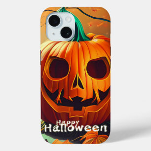 Klassische Jack-o-Lantern-Herbstwaldszene Case-Mate iPhone Hülle